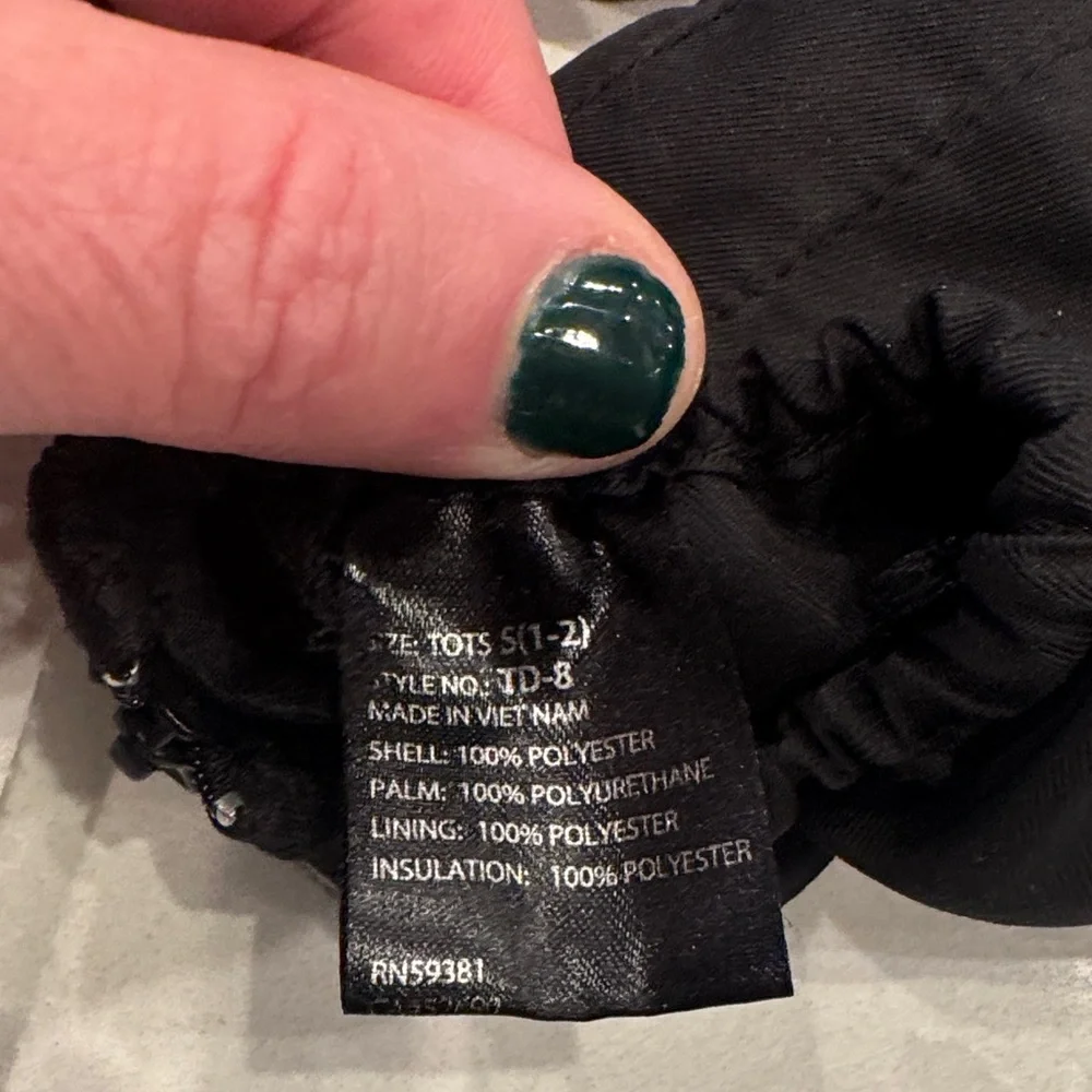SWANY Black and Gray Kids Mittens